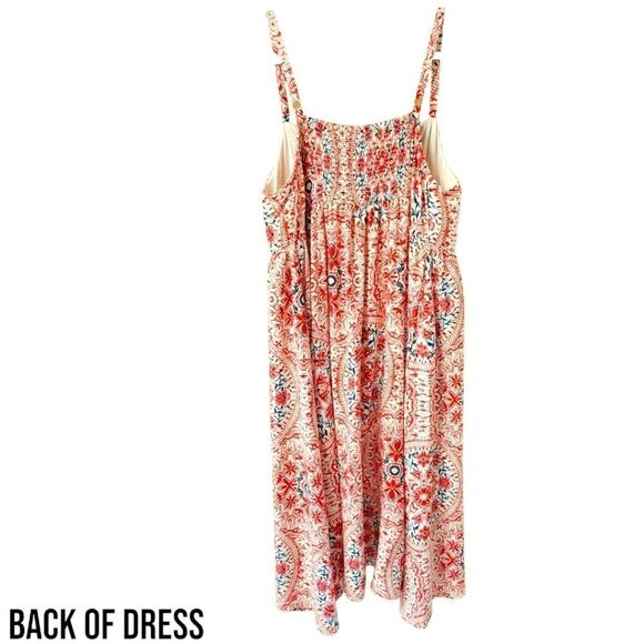 TORRID Plus Size Tea Length Challis Floral Square Neck Tulip Cut Tank Dress 2X - Picture 12 of 16